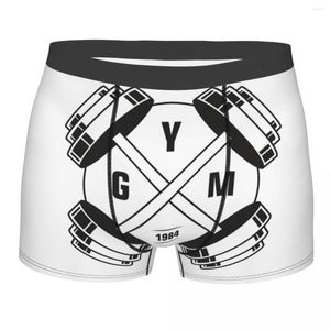 Caleçon Powerhouse Gym Boxer Shorts Hommes 3D Imprimé Mâle Stretch Bodybuilding Fitness Sous-Vêtements Culottes Mémoires