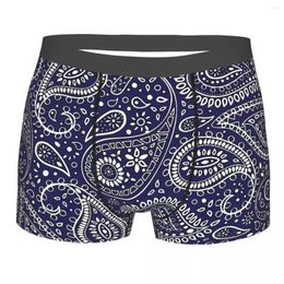 Calzoncillos Bonito Arte Bohemio Paisley - Camuflaje Azul Y Blanco Ejército Homme Bragas Ropa Interior Masculina Ventilar