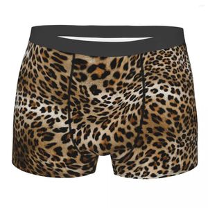 Sous-vêtements imprimés Boxer Shorts culottes hommes motif léopard sous-vêtements fourrure animale Texture de la peau taille moyenne pour Homme grande taille