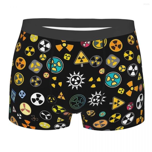 Caleçon Radiation Symboles D'avertissement Chimie Chimiste Science Scientifique Homme Culotte Homme Sous-Vêtements Shorts Boxer Briefs