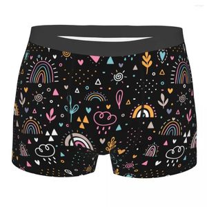 Caleçon arc-en-ciel coloré hommes sous-vêtements caleçons Shorts culottes nouveauté respirant pour homme S-XXL