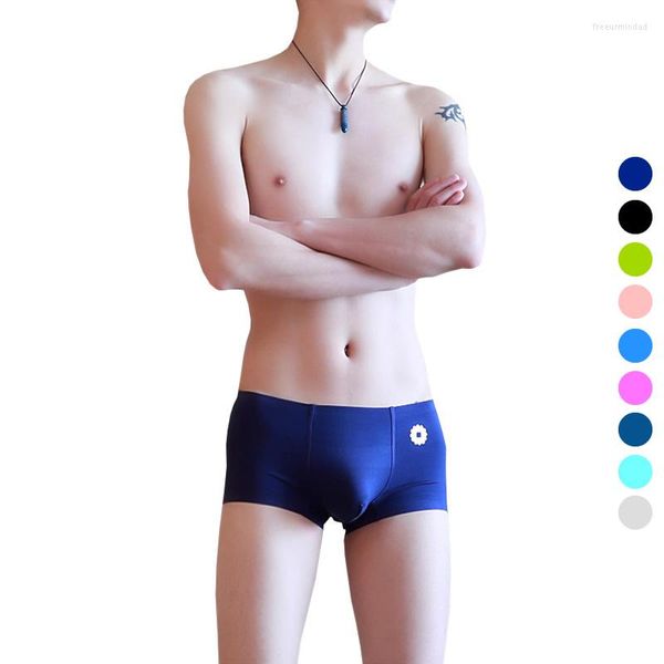 Caleçon Raised Pouch Modal Mode Hommes Boxer Shorts Fibre Recyclée Évacuation De L'humidité Mâle Sexy Sous-Vêtements Sans Couture Hommes Boxers