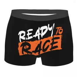 Underpants Ready To Race Underwear Men Printed Customized Motorcycle Rider Racing Sport Boxer Shorts Panties Briefs Breathable