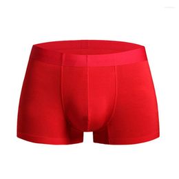Sous-vêtements rouges pour hommes; s sous-vêtements sans couture Modal Boyshort dans l'année du tigre porte-bonheur et hommes festifs Sexy