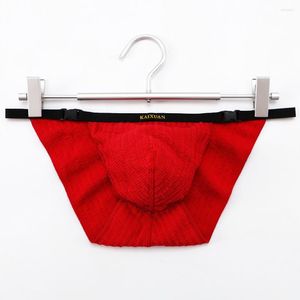 Sous-vêtements amovibles Bugle Pouch Briefs Hommes Sous-vêtements sexy Améliorer la culotte de pénis Taille basse String G-String Buckle Respirant Undies