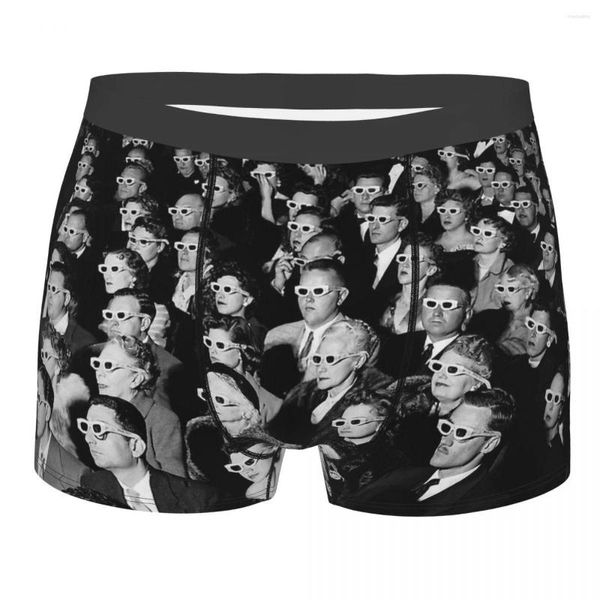 Caleçon rétro film public 3D trois dimensions coton culotte sous-vêtements pour hommes ventiler Shorts caleçons