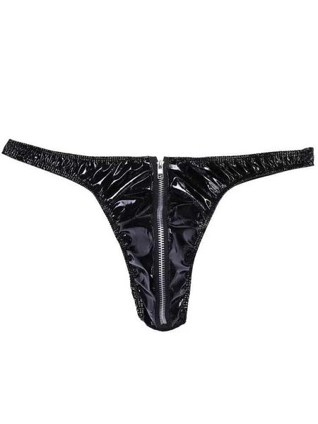 Sous-pants s-5xl brillant artificiel en cuir Pu Bikini Mens pour hommes sous-vêtements sexy