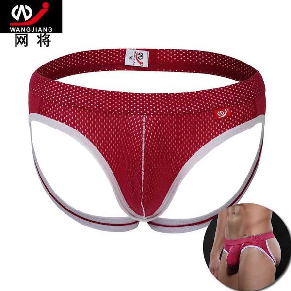 Sous-pants de la marque S-xl Mesh String Underwear avec un back-string Fabric respirant et sexy tangas jockstrap Q240430