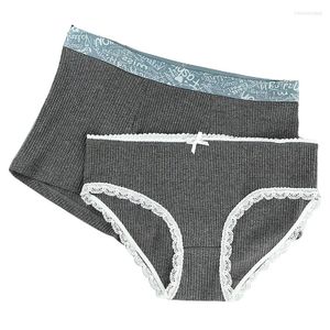 Calzoncillos Venta Pareja Bragas Color fresco Encaje Transpirable Algodón Ropa interior para hombre Boxers para amantes