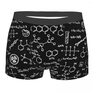 Sous-pants Science Chemistry Modèle sous-vêtements Mâle Male Imprimé Custom Lab Tech Tech Boxer Shorts Briefes Briessable
