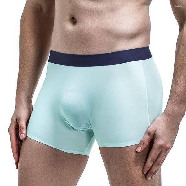 Calzoncillos Ropa interior sin costuras Boxer Shorts Hombres de una pieza Pantalones de esquina plana Parte inferior en forma de U Comodidad transpirable