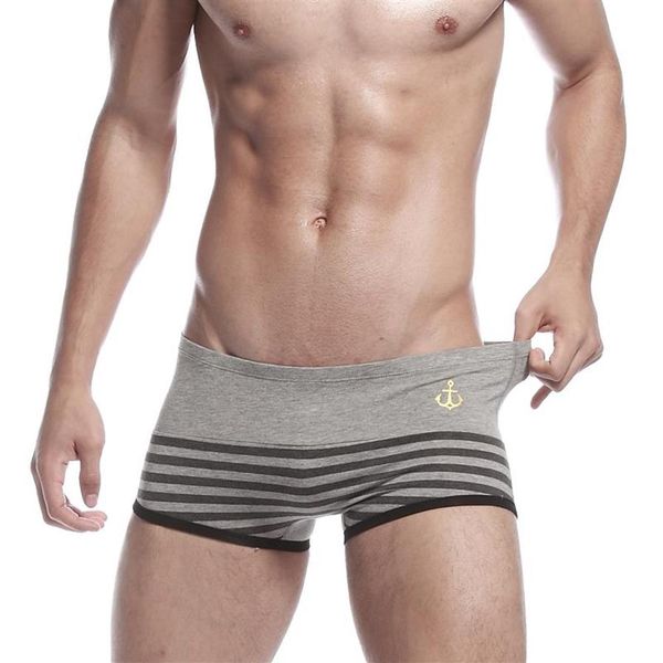 Sous-vêtements SEOBEAN Boxer Hombre Anchor Knickers Jockstrap Lingerie Lâche Homme Coton Rayé Sous-Vêtements Ropa Intérieur Homme Int2310