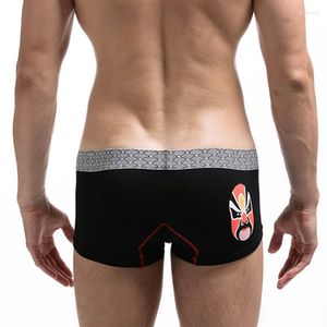 Calzoncillos SEOBEAN, ropa interior Sexy para hombre, calzoncillos bóxer para hombre, marca SEOBE Trunk, estilo chino impreso para hombre