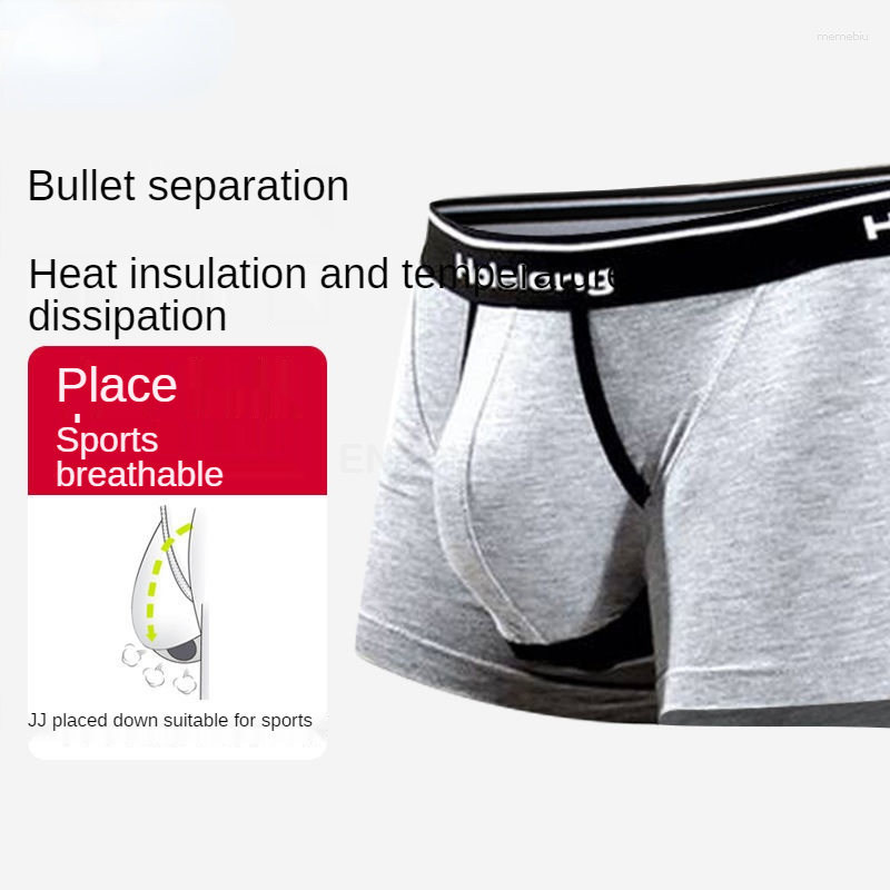 Calzoncillos Ropa interior de separación Diseño u-convexo para hombres Pantalones cuadrángulo fisiológicos transpirables Bolsa escrotal de cordón espermático