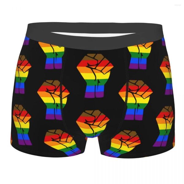 Caleçons Black Lives Matter Fist LGBT Pride Plag Boxers Shorts Culottes Hommes Confortables Lesbiennes Gay Slips Sous-Vêtements