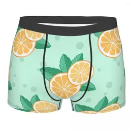 Onderbroeken Sexy Boxer Comfortabele Homme Orange Slice En Mint Shorts Herenondergoed Mannelijke slipje