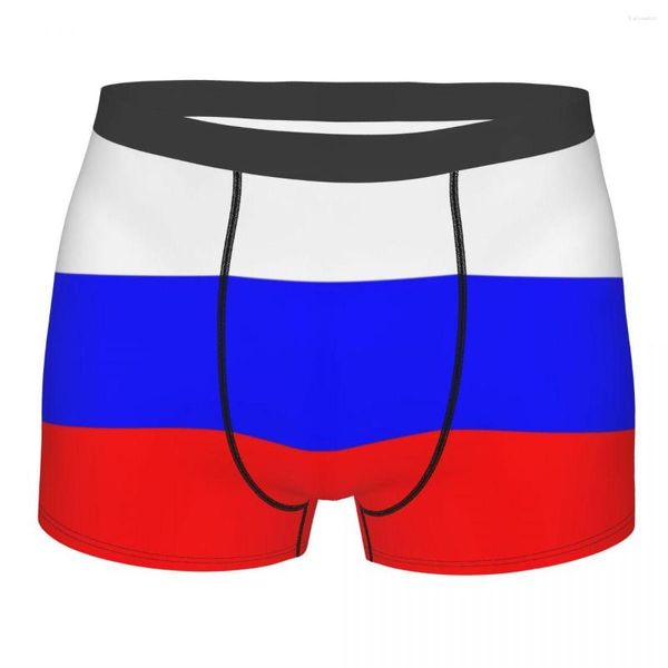 Caleçon Sexy Boxer Shorts Culotte Mémoires Hommes Drapeau De La Russie Sous-Vêtements Doux Pour Homme