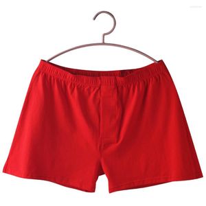 Calzoncillos Boxers sexy para hombres Año de nacimiento Algodón rojo Hombres Boxer sin costuras U Convex Bolsa Calzoncillos Ropa interior Pantalones cortos Troncos