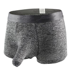 Calzoncillos Sexy a la moda para hombre, bóxer de tubo convexo en U, bolsa para hombre, suspensorio de elefante, ropa interior, pantalones cortos divertidos transparentes para hombre Gay