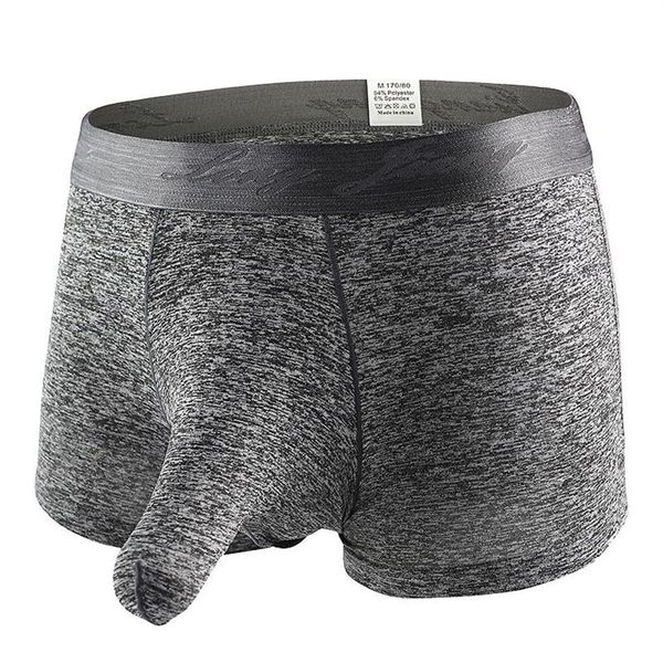 Sous-vêtements Sexy Mode Hommes U Convexe Pénis Tube Boxers Homme Poche Éléphant Jockstrap Sous-Vêtements Gay Mâle Sheer Drôle Shorts Culottes280U