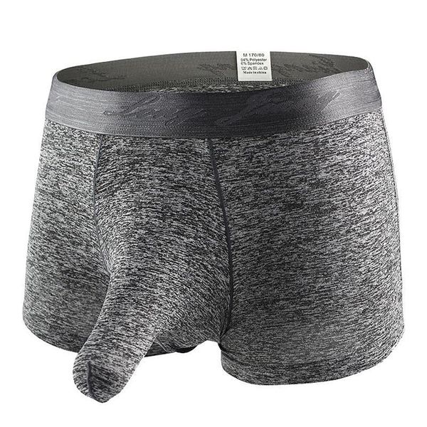 Sous-vêtements Sexy Mode Hommes U Convexe Pénis Tube Boxers Homme Poche Éléphant Jockstrap Sous-Vêtements Gay Mâle Sheer Drôle Shorts Culottes2000