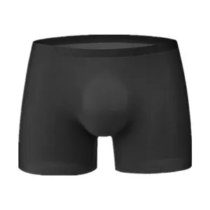 Caleçon Sexy Gay Sous-Vêtements Hommes Boxers Shorts Transparent Glace Soie Culotte Homme Solide Sans Soudure 3D Poche Mâle À Séchage Rapide BoxersUnderpant