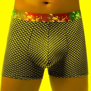 Caleçon Sexy Hommes Plaid Boxer Shorts Mode Taille Basse Sous-Vêtements Respirant Mâle Renflement Pénis Poche U Convex Culotte HommeSous-vêtement