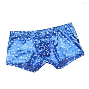 Onderbroek Sexy heren ondergoed Stemping Star comfortabele ademende boksers shorts met grote U Bulge Boxers Club Stage Show