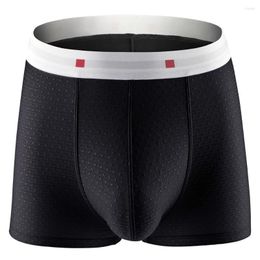 Onderbroeken Sexy Mannen Boxer Big Pouch U Bolle Slips Hip Lift Shorts Slipje Mesh Dunne Zwemmen Effen Adem Lingerie Zacht ondergoed