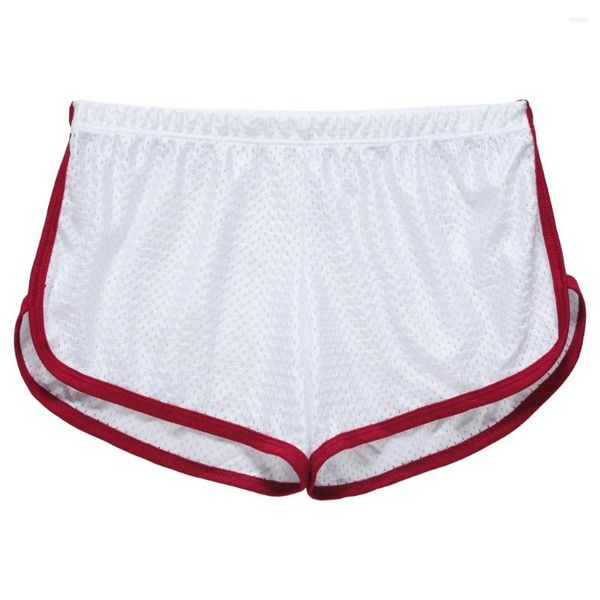 Sous-vêtements Sexy hommes Gym Sport Shorts de course à séchage rapide trous de maille entraînement pantalons courts Homewear en vrac été Fitness respirant Boxer