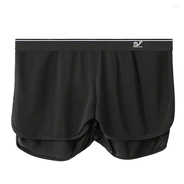 Sous-pants Men sexy glacée Bottons de soie sous-vêtements Home Shorts Boîtres lâches Boxer Hombre Male Briefs nageants Trunks