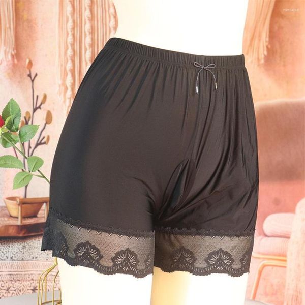 Sous-vêtements Sexy Hommes Poche Légère Taille Moyenne Lâche Glace Soie Boxer Shorts Culotte Respirant Ultra-Mince Sous-Vêtements En Dentelle Érotique