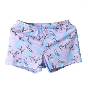 Slips Sexy Hommes Low Rise Trunks Dessin animé imprimé Ice Boxer sans couture Slip Soft Pouch Sous-vêtements Respirant Shorts Slips Homme