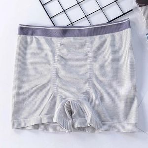 Sous-pants Sexy Mens Modal Boxer Shorts élastiques Underpant plus taille Sous-vêtements à rayures Mentes à rayures Mentières Confort Breffe-Knickers