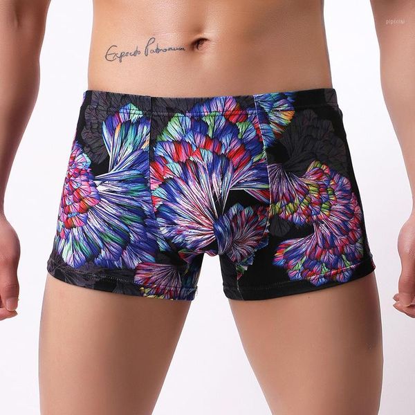 Calzoncillos de talla grande para hombre, bóxer con bolsa convexa en U con estampado de fantasía, ropa interior transpirable suave y sin costuras, ropa para gais de tiro bajo, Tanga F9