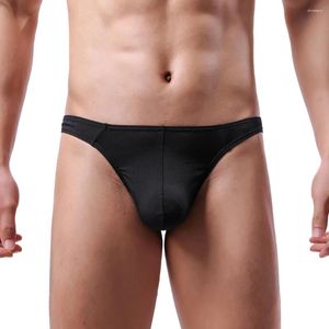 Sous-caisse Sexy Men's T-back G-strings Thongs Lingerie Breathable Panties Low Buly Bulge Souch Couleur Couleur homme Brief