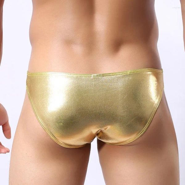 Calzoncillos Ropa interior sexy para hombres Calzoncillos Oro Plata Bragas masculinas U Convex Penis Bolsa Marca Cueca Breve