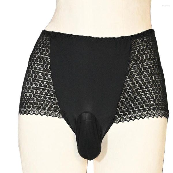 Calzoncillos Sexy para hombre, Boxers Sissy, bolsa de vaina sin costuras, ropa interior ultrafina transparente, bragas elásticas de seda de hielo, bragas eróticas