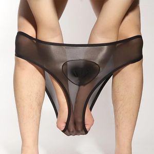 Onderbroeken Sexy Mannen Transparante Slips Unisex Naadloze Thong Sheer See Through Stretch Panty Super elastische slipje Shorts Ondergoed