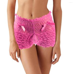 Sous-vêtements sexy hommes troncs volants dentelle girly slips sissy féminisation crossdress sous-vêtements u-convexe poche lingerie homme culotte