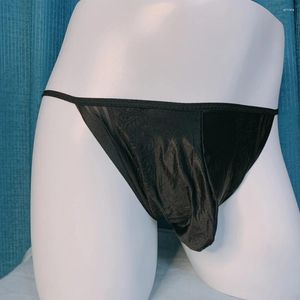 Sous-vêtements sexy hommes U poche bikini slips doux solide tongs élasticité sous-vêtements sans couture respirant cool culotte décontractée