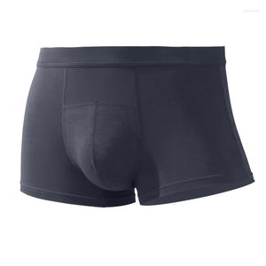 Caleçons Sexy Hommes Sous-Vêtements Boxers Shorts Culottes Modales Homme Solide Respirant Maille U Poche Convexe Mâle Tronc Cueca Calzoncillos