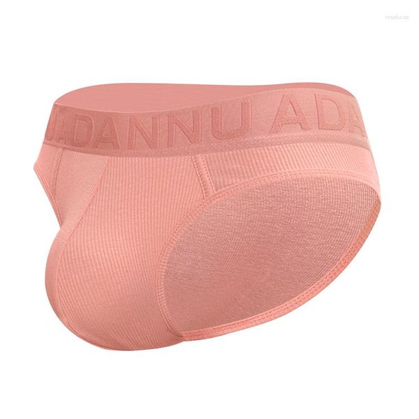 Calzoncillos Sexy para Hombre, ropa interior de tiro bajo, calzoncillos cómodos, lencería para Hombre Gay, bragas con letras, rosa, blanco y negro