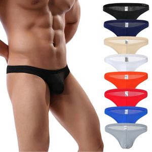 Sous-pants hommes sexy sous-vêtements Mesh basse taille douce, culotte respirante courte courte ropa intérieur cueca masculina