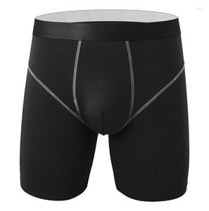 Slip Sexy Hommes Sous-Vêtements Modal Boxers Shorts Homme Solide Culotte Homme Respirant Poche Longue Jambe Mâle Tronc Cueca Calzoncillo