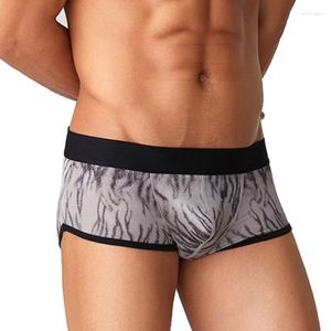 Onderbroek sexy mannen ondergoed tracksuit u tas boksers shorts mannelijke boksers intimeert pyjama solide boksershorts homme