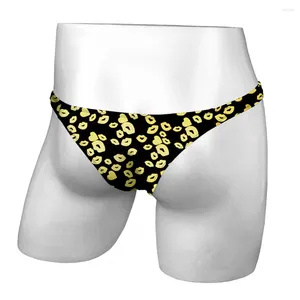 Sous-vêtements sexy hommes slips imprimé bikini plage string bugle poche taille basse culotte taille haute lingerie sous-vêtements respirants