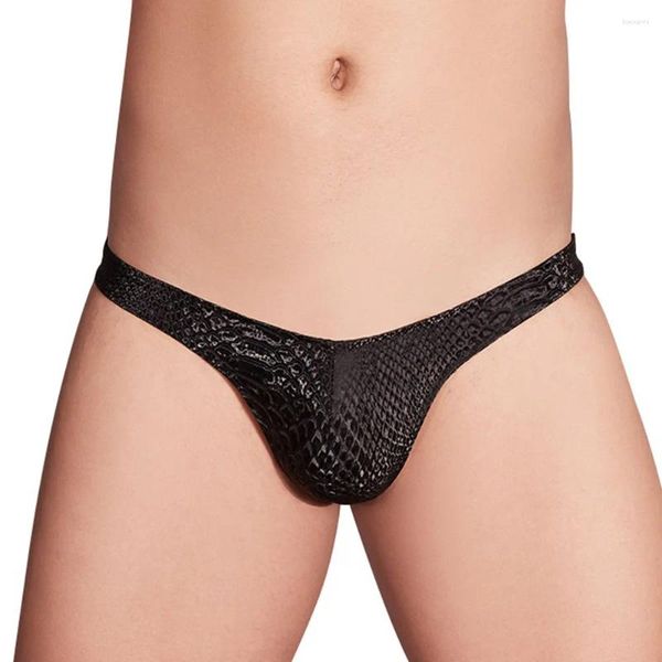 Calzoncillos sexy para hombres impresos impresos Peni Bulge Pouch Brasa baja altura de la ropa interior