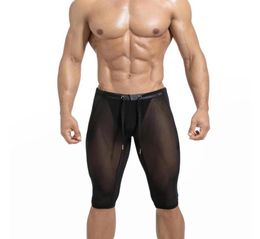 Pantalones cortos para hombres sexyes VER A TRAVÉS DE ENTRENAMIENTO DE ENTRENAMIENTO DEL GIMO Men Boxer Boxer Sport Sport Pantalones cortos Leggings2057944