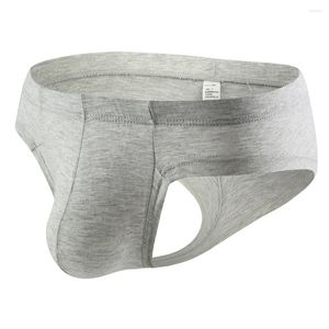 Sous-vêtements sexy pour hommes Slip Cueca U sous-vêtements convexes respirant taille basse slips doux Lingerie fourche haute culotte Calzoncillos